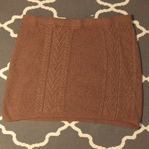 Brown ana sweater skirt XL women's